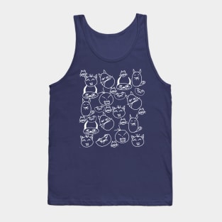 Evil Pussies Pure White Cats Tank Top